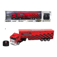 Caminhão Carreta Vermelho Controle Remoto Big Truck - Unik