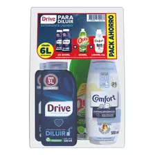 Drive Detergente Líquido 2x500ml 6l+quix 500ml+comfort 750gr