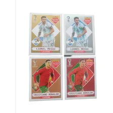 Extra Stikers Panini Messi + Ronaldo 2laminas X Cada Jugador