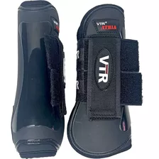 Caneleira Para Cavalo Atria De Velcro Vtr Ventury Cor Preto