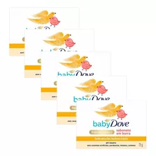 Kit 5 Sabonete Na Barra Baby Dove Hidratação Balanceada 75g