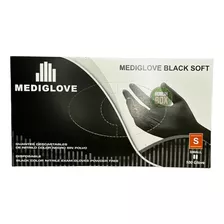 Guantes De Nitrilo Antideslizante X100 Mediglove Soft Black