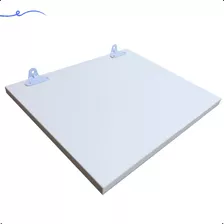 1 Prateleira De Parede 30x30 Madeira Mdf Branco C/suporte