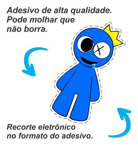 Comprar Adesivo Rainbow Friends Monstro Azul Babão Blue Roblox - Apenas  R$18,50 - Auto Peças TOTAL