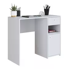 Mesa Escrivaninha 1 Porta 1 Gaveta Es908 Branco