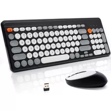 Kit Teclado Y Ratón Inalambrico Portátil Para Ordenador Port