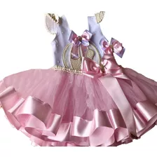 Kit Tutu De Aniversário Bailarina Pérolas Luxo - Para Festas