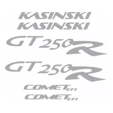 Kit Adesivos Kasinski Comet 250 Gt Em Prata