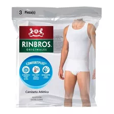 Rinbros Camiseta Lisa Bca Caballero 3 Pack Mod 3001