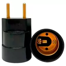 05 Bocal Soquete E27 Plug Pino Macho Tomada Adaptador