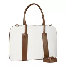 Bolsa Para Notebook Feminina Executiva Grande 14 E 15.6 Cor Branco Prada