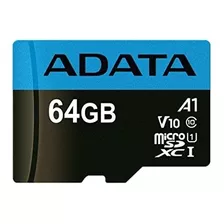 Cartão De Memória Adata Ausdx64guicl10a1-ra1 Premier Com Adaptador Sd 64gb