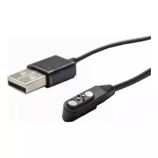 Cabo Carregador Usb Para P68 P70 Pro P80 2 Pinos Magnético Cor Preto