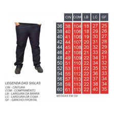 Calça Masculina Plus Size Brim/sarja 50 Ao 60