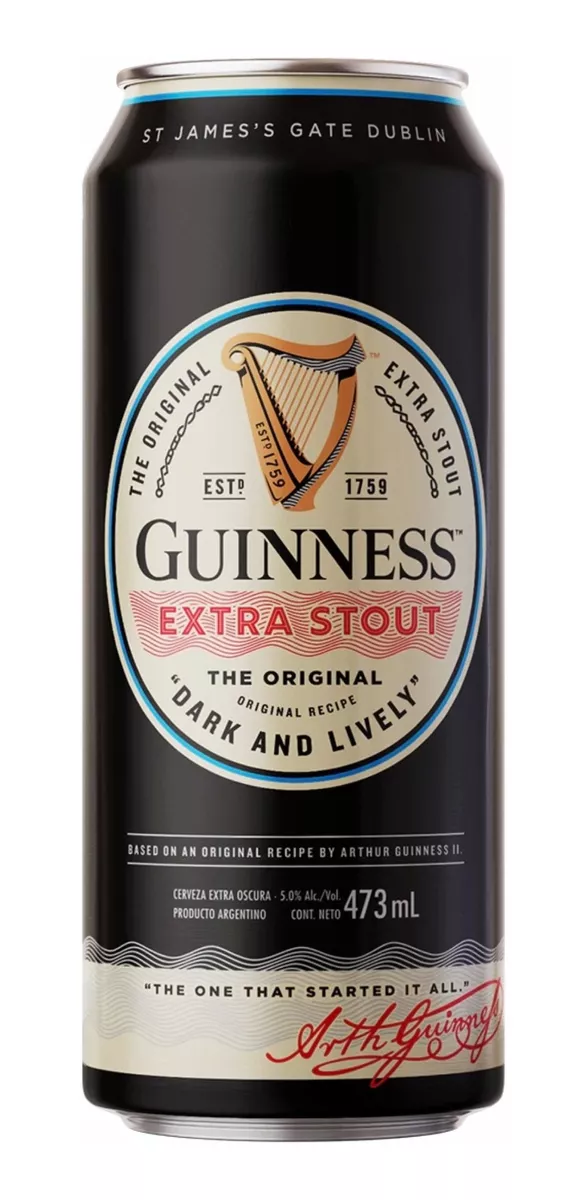 Nueva! Cerveza Guinness Extra Stout Lata 473cc