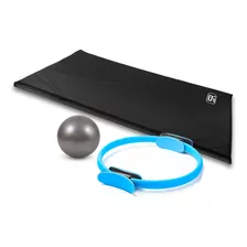 Kit Pilates Casa - Colchonete + Overball + Anel Tonificador