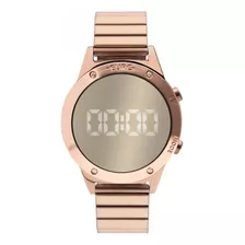 Relogio Digital Feminino Euro Fashion Fit Espelhado Rose