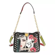 Bolso Manos Libres Nicole Lee Love Me Half Prt 16501-lvh Neg