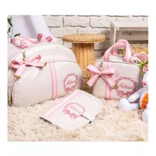  Kit Bolsas Maternidade Personalizadas Menina/menino 3pças