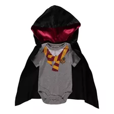 Harry Potter Baby Boys Gryffindor Bodysuit Con Capa Desmonta