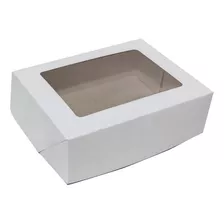 20 Caixas Branca 19x15x6 Para Presentes Doces Com Visor