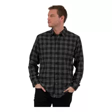 Long Sleeve Flannel Shirt Black Bubba