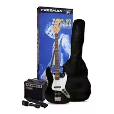 Pack De Bajo Eléctrico Full Rock Freeman 4 Cuerdas