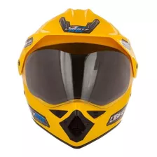 Capacete Para Moto Trial Pro Tork Liberty Mx Pro Vision A Cor Amarelo Desenho Solid Tamanho Do Capacete 58