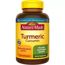 Nature Made Turmeric Curcumin Curcuma Antioxidante 120 Cap Sabor N/a