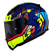 Capacete Ff353 Rapid Khan Amarelo Azul