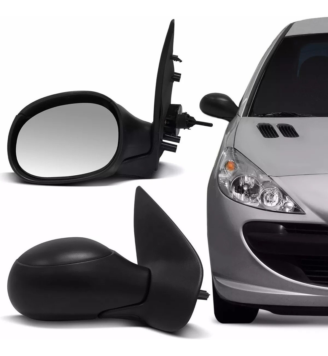 Vadear sección popular Espejo Retrovisor Manual Peugeot 206 Original Ftm 100% - Avisos en  Accesorios para Vehículos