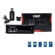 Rádio Automotivo T100 Svart Com Adaptador Bluetooth 