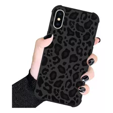 Funda Kanghar Para iPhone XS Max-leopardo Negro