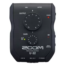 Placa De Sonido Portátil Zoom U22 Usb Phantom Pc Mac iPad