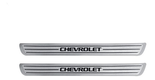 Cubre Estribos Aluminio  Del C/logo Chevrolet Aveo 2017 Foto 2