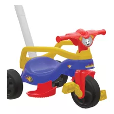 Motoca Infantil Triciclo Fast Azul Com Empurrador E Proteção