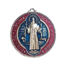 Medallón San Benito Grande Cubierto En Resina