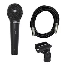 Micrófono De Audio Dinámico Adm1064bl De 2000 Con Cable Xlr 