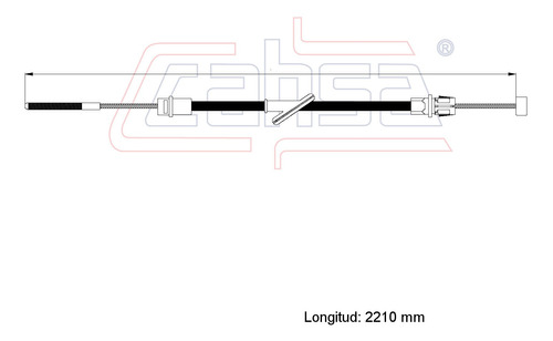 Chicote Cable Freno Delantero Nissan Frontier 3.3l 2002 Foto 2