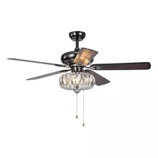 Cfl-8306ch Chrysaor Ii 1 Crystal 5-blade 52 Inch Pear Black 