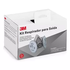 Máscara 3m Respirador 6200 Kit Solda Com 2 Filtros Pff2 2078