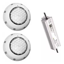 Foco Led 18w Para Piscina + Fuente De Poder 12vdc 75w X2