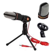 Microfone Condensador Com Tripé Gravaçao Podcast Lives Plug