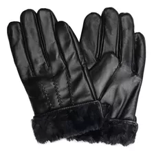 Guantes De Invierno De Piel Sintética Forrados De Piel De