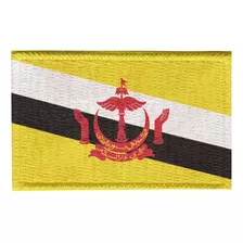 Patch Sublimado Bandeira Brunei 5,5x3,5 Bordado