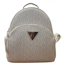 Hermosa Mochila Guess Blanca Original Meses Sin Intereses