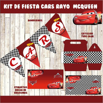 Kit Imprimible Cars Rayo Mcqueen Carro Coche Disney R05 Kit Imprimible Cars Rayo Mcqueen Carro Coche Disney R05