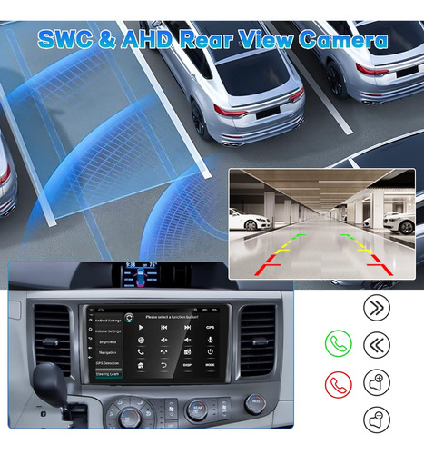 232g Para Toyota Sienna Radio 2011-2014, Apple Carplay Andro Foto 6