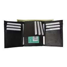 Cartera De Triple De Hombres Premium Cuero Tarjeta Id P1755