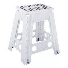 Banqueta Plástica Dobrável 45cm 150kg P/ Limpeza Firme Kala Cor Branco